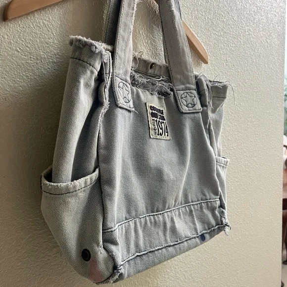 Converse One Star 1974 Light Gray Denim Purse - Picture 2 of 16